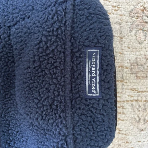 Vineyard Vines Boys Sherpa 1/2 Zip Jacket Pullover Size S (8-10) Navy - Picture 7 of 7